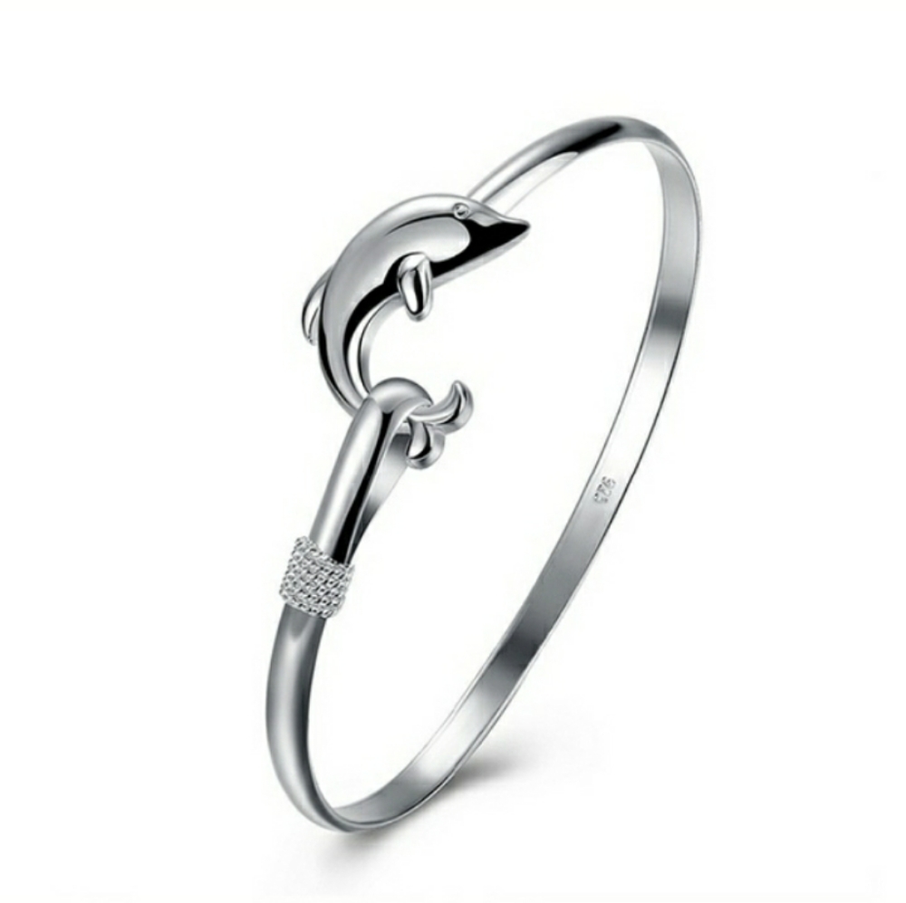 925 Sterling Silver Dolphin Jewelry Set - Picture 5 of 7